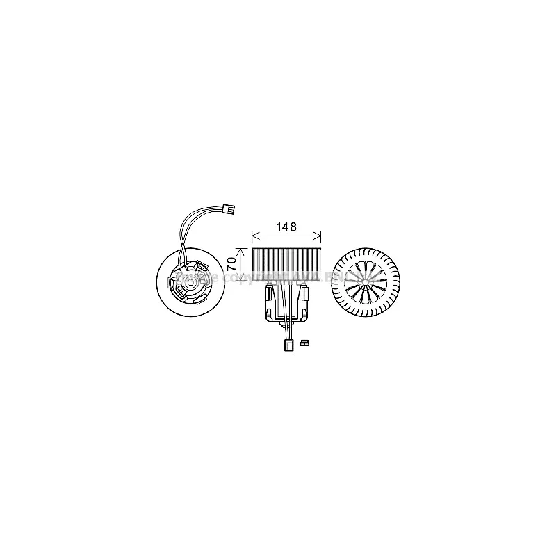 Moteur électrique, pulseur d'air habitacle AVA QUALITY COOLING BW8539