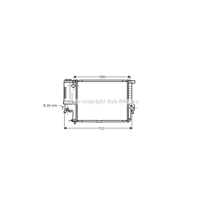 Radiateur, refroidissement du moteur AVA QUALITY COOLING BWA2201