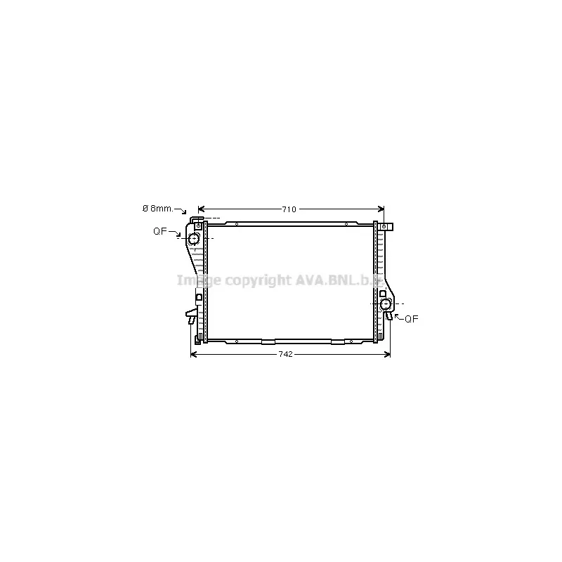 Radiateur, refroidissement du moteur AVA QUALITY COOLING BWA2233