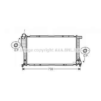 Radiateur, refroidissement du moteur AVA QUALITY COOLING BWA2234