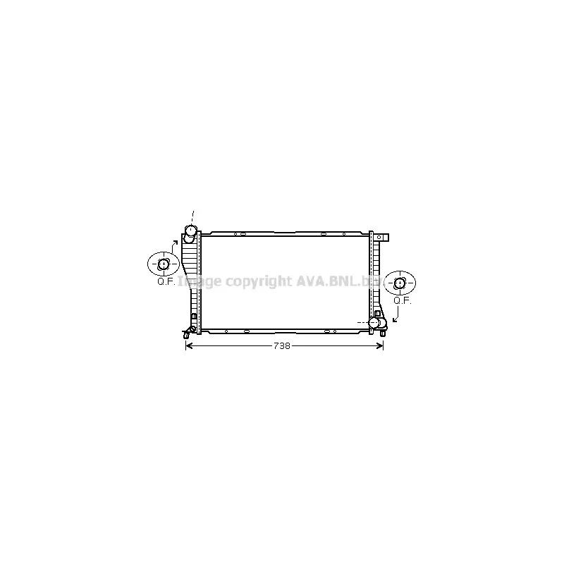 Radiateur, refroidissement du moteur AVA QUALITY COOLING BWA2234