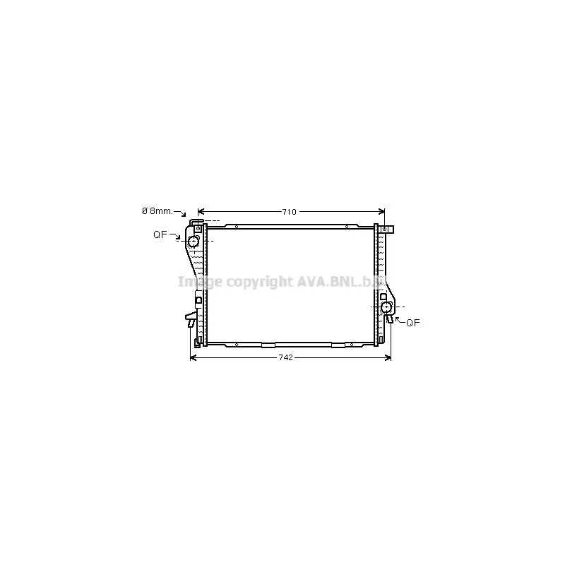 Radiateur, refroidissement du moteur AVA QUALITY COOLING BWA2235