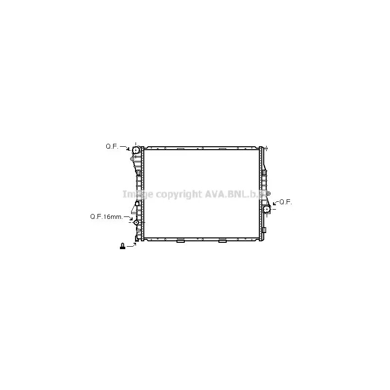 Radiateur, refroidissement du moteur AVA QUALITY COOLING BWA2276