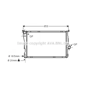 Radiateur, refroidissement du moteur AVA QUALITY COOLING