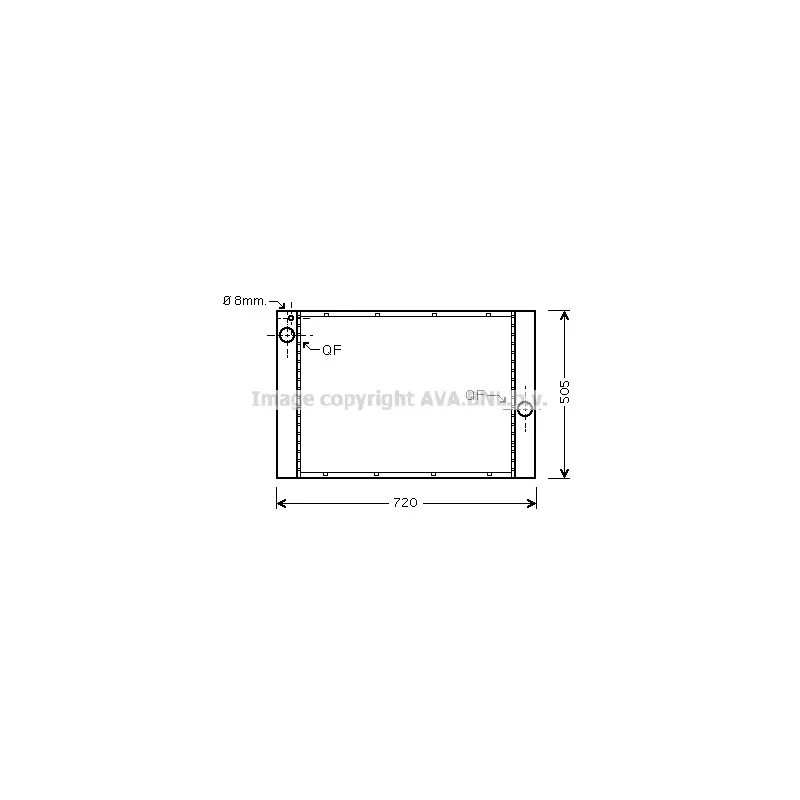 Radiateur, refroidissement du moteur AVA QUALITY COOLING BWA2284