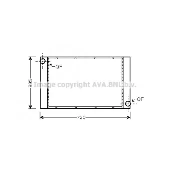 Radiateur, refroidissement du moteur AVA QUALITY COOLING BWA2287
