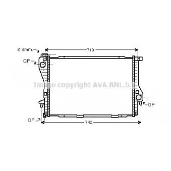 Radiateur, refroidissement du moteur AVA QUALITY COOLING