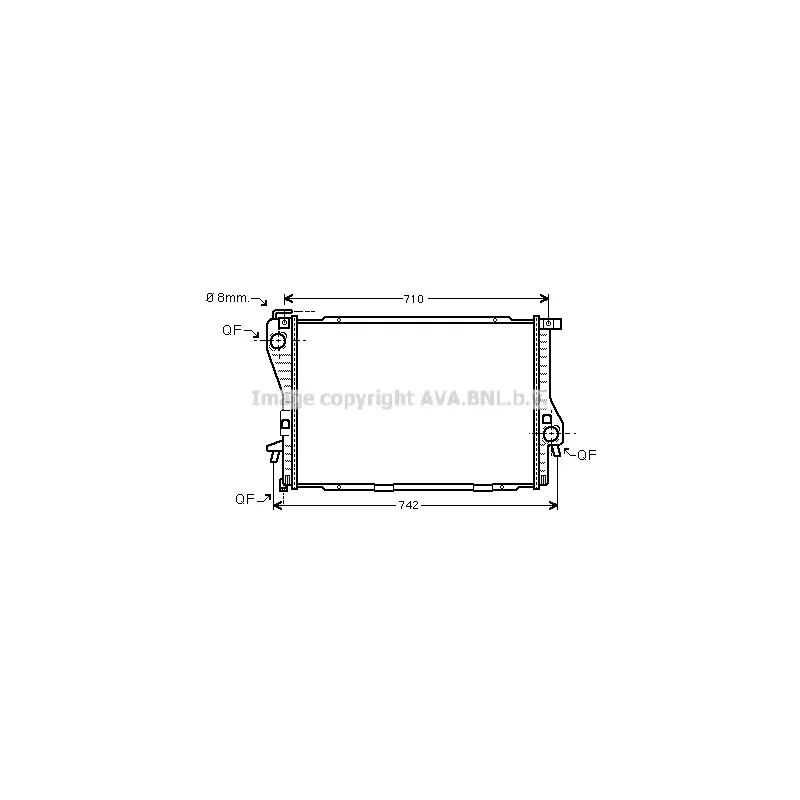 Radiateur, refroidissement du moteur AVA QUALITY COOLING BWA2301