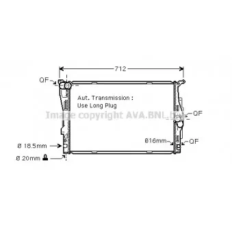 Radiateur, refroidissement du moteur AVA QUALITY COOLING BWA2303