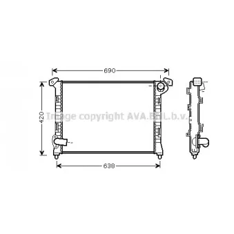 Radiateur, refroidissement du moteur AVA QUALITY COOLING