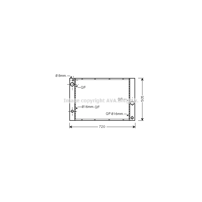 Radiateur, refroidissement du moteur AVA QUALITY COOLING BWA2338