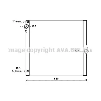 Radiateur, refroidissement du moteur AVA QUALITY COOLING BWA2436