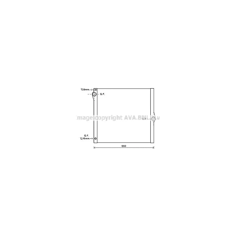 Radiateur, refroidissement du moteur AVA QUALITY COOLING BWA2436