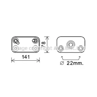 Radiateur d'huile AVA QUALITY COOLING BWA3406