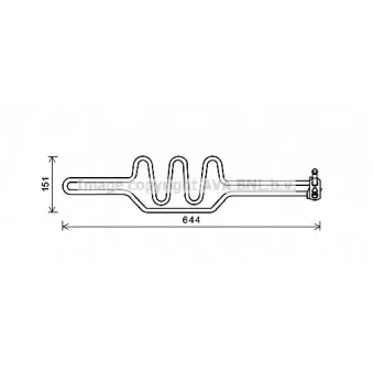 Radiateur d'huile, direction AVA QUALITY COOLING BWA3469
