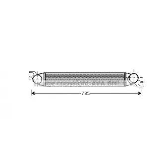 Intercooler, échangeur AVA QUALITY COOLING BWA4340