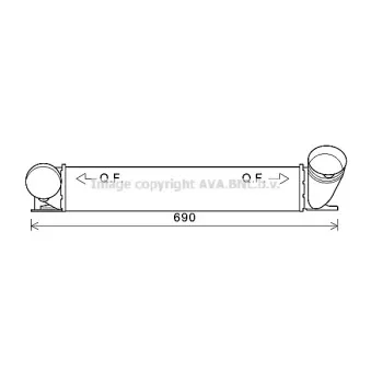 Intercooler, échangeur AVA QUALITY COOLING BWA4482