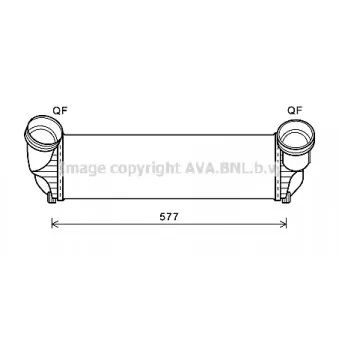 Intercooler, échangeur AVA QUALITY COOLING BWA4543