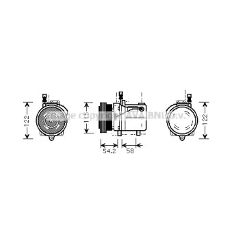 Compresseur, climatisation AVA QUALITY COOLING