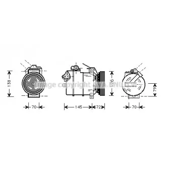 Compresseur, climatisation AVA QUALITY COOLING BWAK226