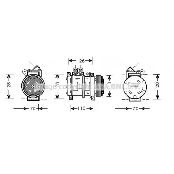 Compresseur, climatisation AVA QUALITY COOLING BWAK229