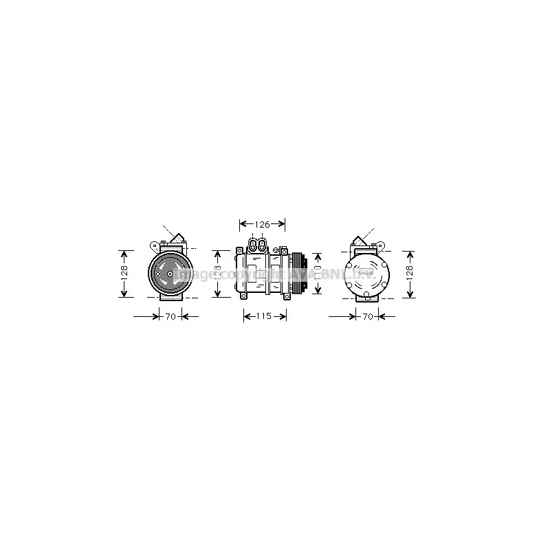 Compresseur, climatisation AVA QUALITY COOLING BWAK229
