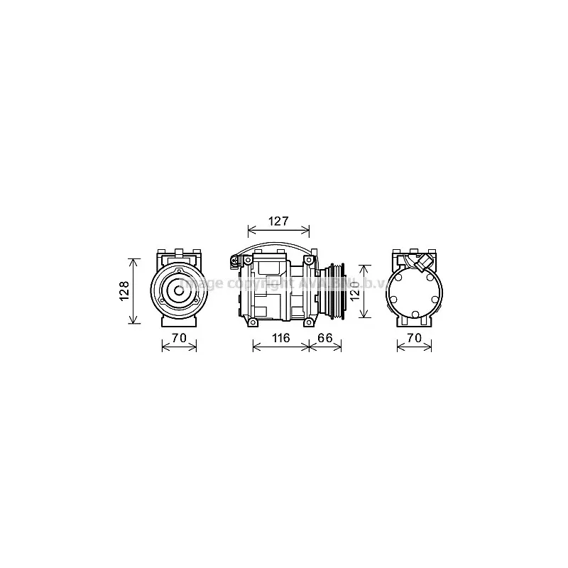 Compresseur, climatisation AVA QUALITY COOLING BWAK232