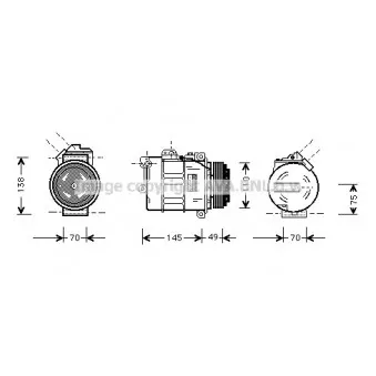 Compresseur, climatisation AVA QUALITY COOLING BWAK237