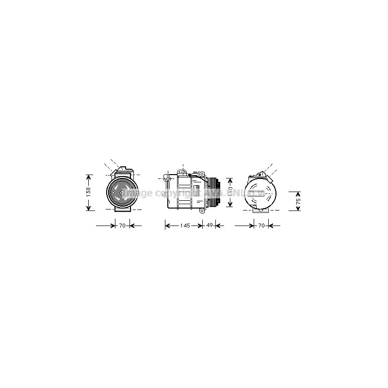 Compresseur, climatisation AVA QUALITY COOLING BWAK237