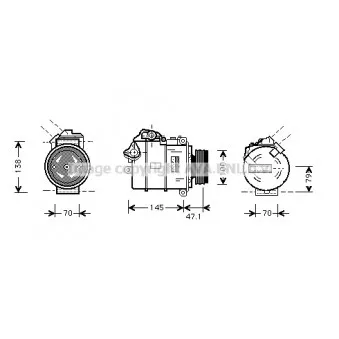 Compresseur, climatisation AVA QUALITY COOLING BWAK306