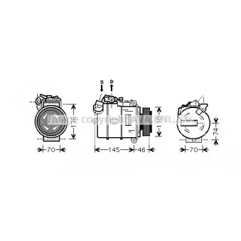 Compresseur, climatisation AVA QUALITY COOLING BWAK318