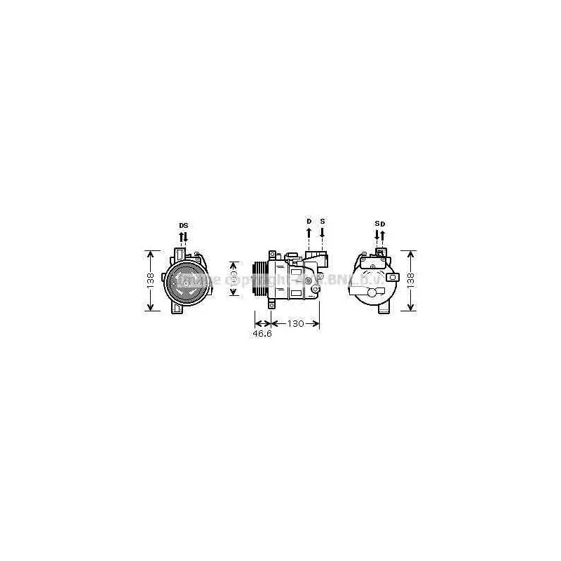 Compresseur, climatisation AVA QUALITY COOLING BWAK319