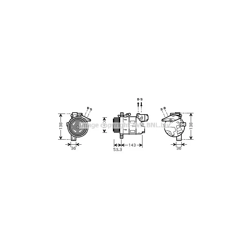 Compresseur, climatisation AVA QUALITY COOLING BWAK321