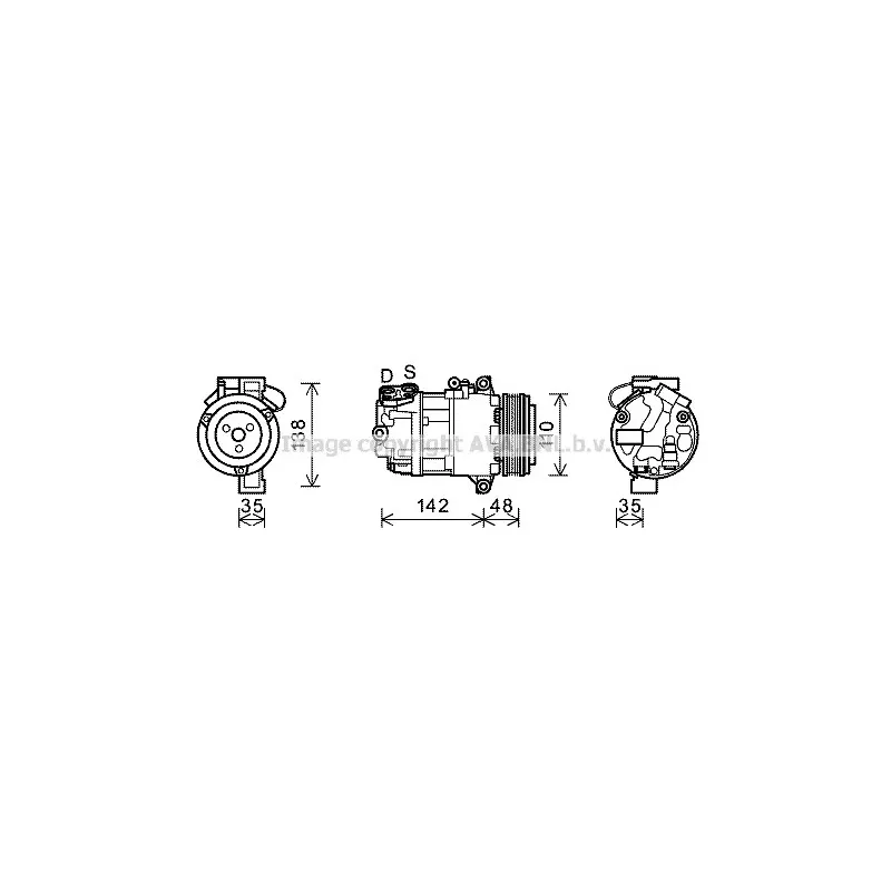 Compresseur, climatisation AVA QUALITY COOLING BWAK390