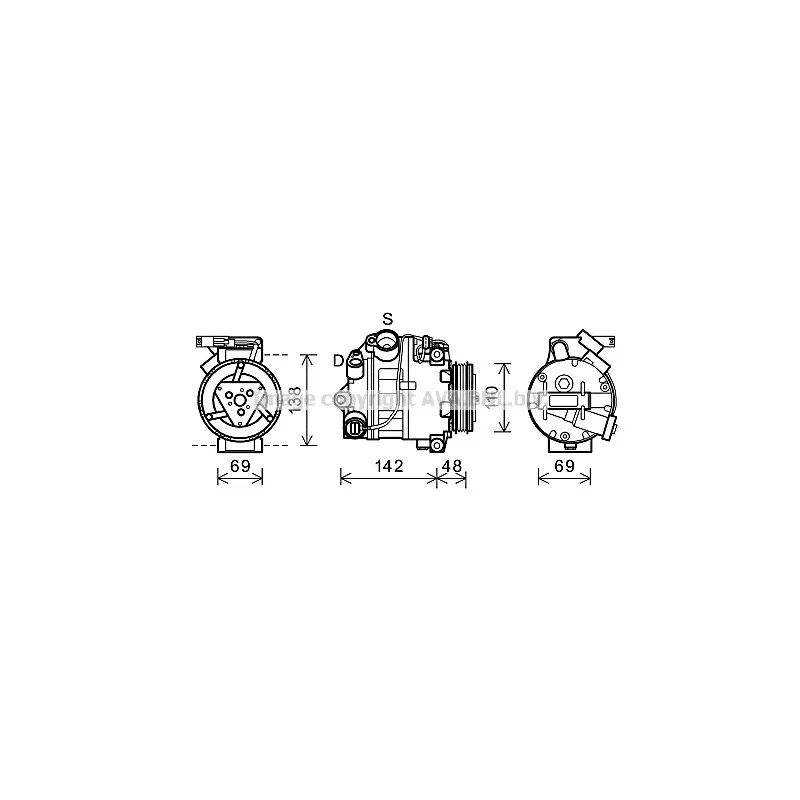 Compresseur, climatisation AVA QUALITY COOLING BWAK443