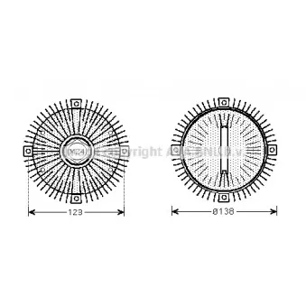 Embrayage, ventilateur de radiateur AVA QUALITY COOLING