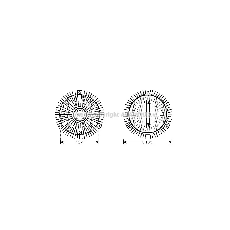 Embrayage, ventilateur de radiateur AVA QUALITY COOLING BWC324