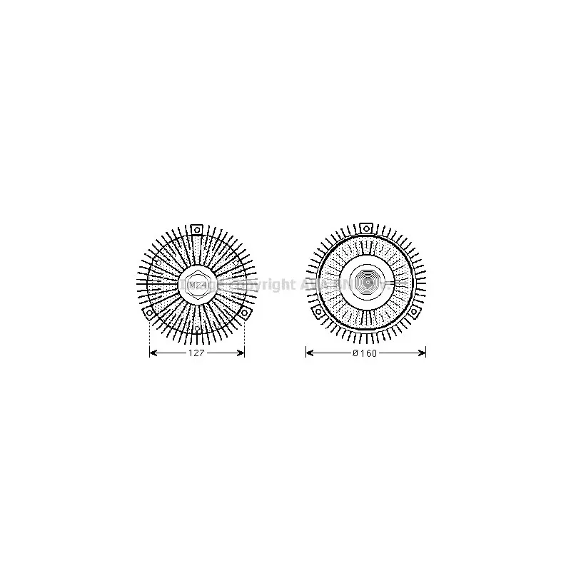 Embrayage, ventilateur de radiateur AVA QUALITY COOLING BWC353