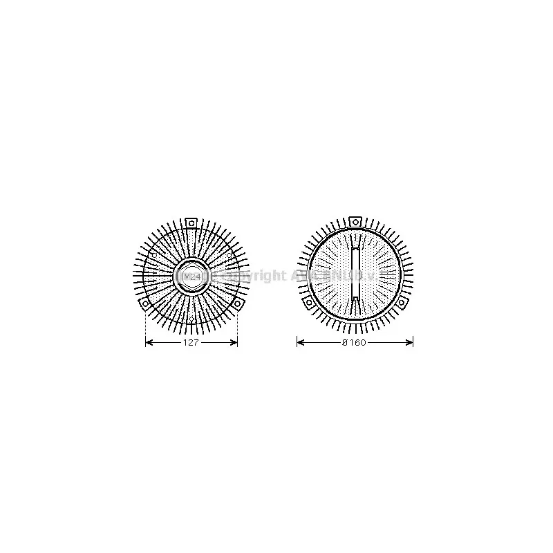 Embrayage, ventilateur de radiateur AVA QUALITY COOLING BWC391