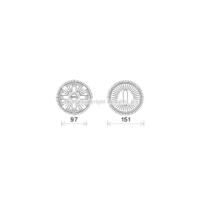 Embrayage, ventilateur de radiateur AVA QUALITY COOLING BWC392