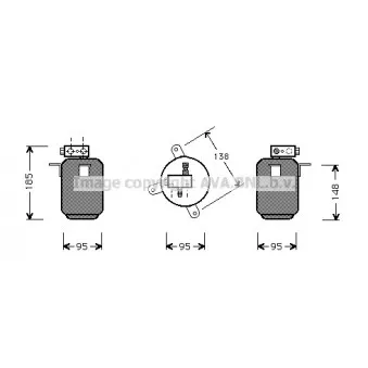 Filtre déshydratant, climatisation AVA QUALITY COOLING BWD001