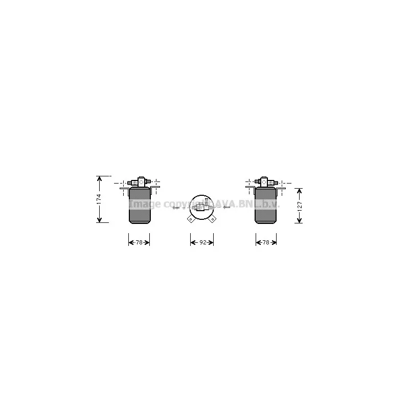 Filtre déshydratant, climatisation AVA QUALITY COOLING BWD021