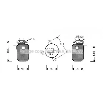 Filtre déshydratant, climatisation AVA QUALITY COOLING BWD028