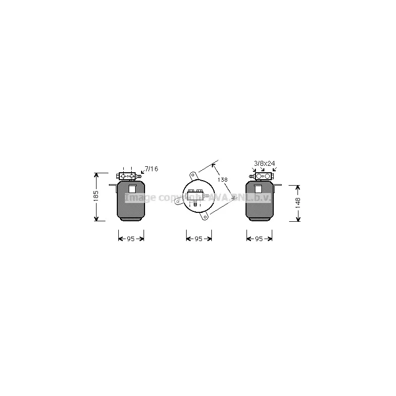 Filtre déshydratant, climatisation AVA QUALITY COOLING BWD028