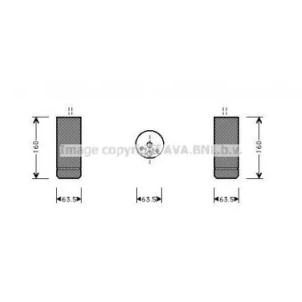 Filtre déshydratant, climatisation AVA QUALITY COOLING BWD063