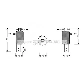 Filtre déshydratant, climatisation AVA QUALITY COOLING BWD079