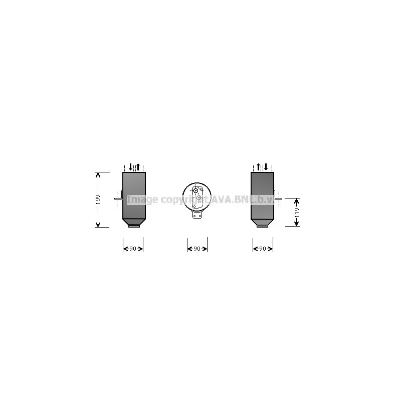 Filtre déshydratant, climatisation AVA QUALITY COOLING BWD223