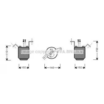 Filtre déshydratant, climatisation AVA QUALITY COOLING BWD224