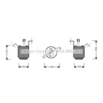 Filtre déshydratant, climatisation AVA QUALITY COOLING BWD225