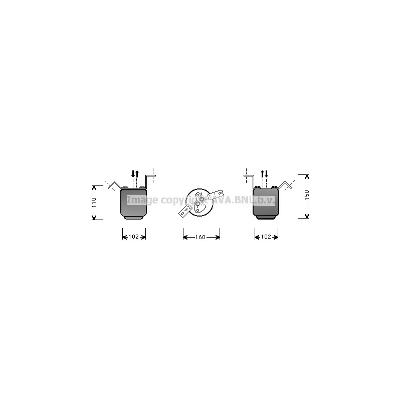 Filtre déshydratant, climatisation AVA QUALITY COOLING BWD225